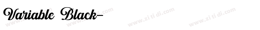 Variable Black字体转换 Variable Black字体转换